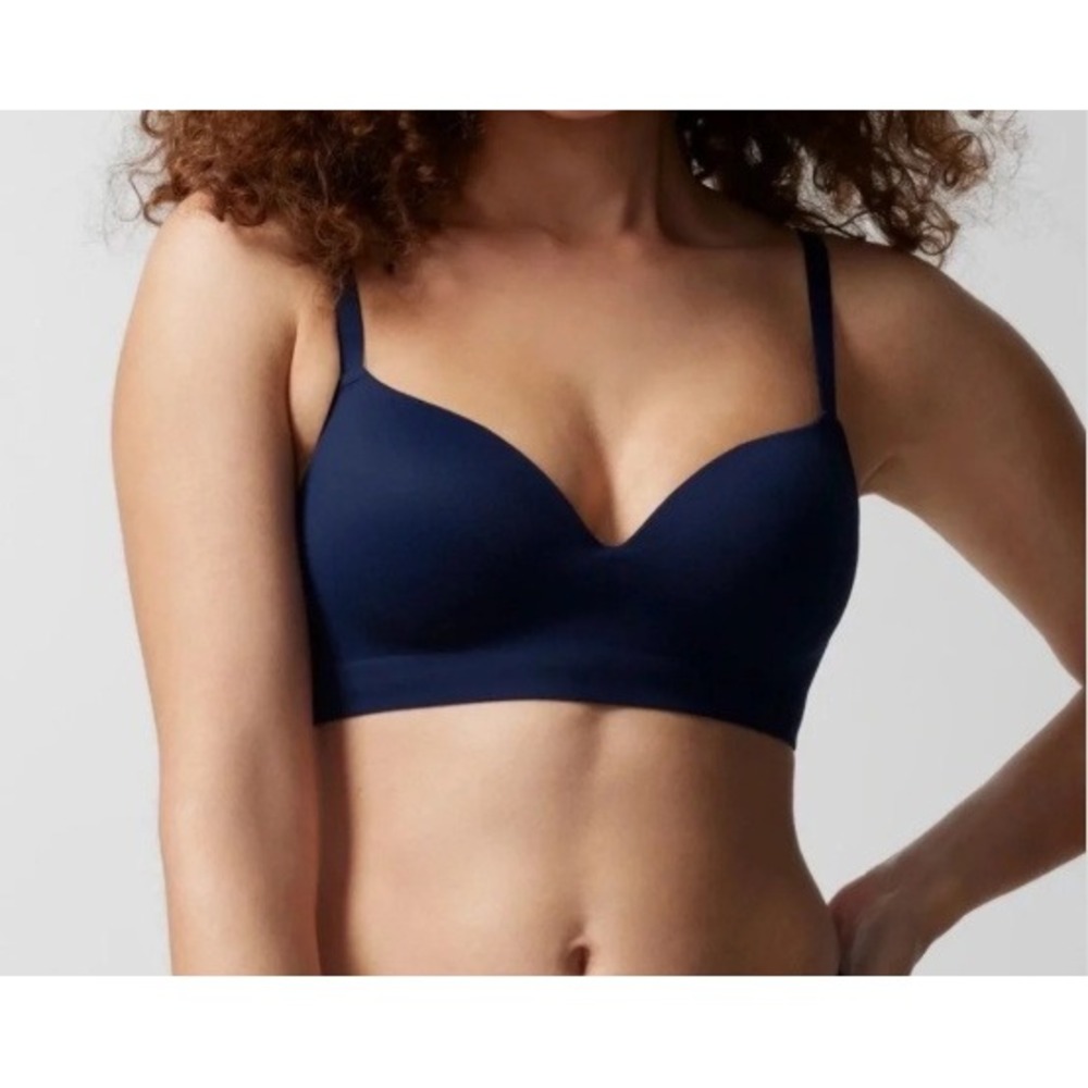 Soma Enbliss Wireless Bra Nightfall Navy Blue Smoothing T-Shirt Padded NWT 36DD
